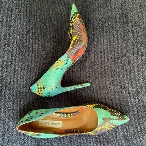 Steve Madden snake print heels